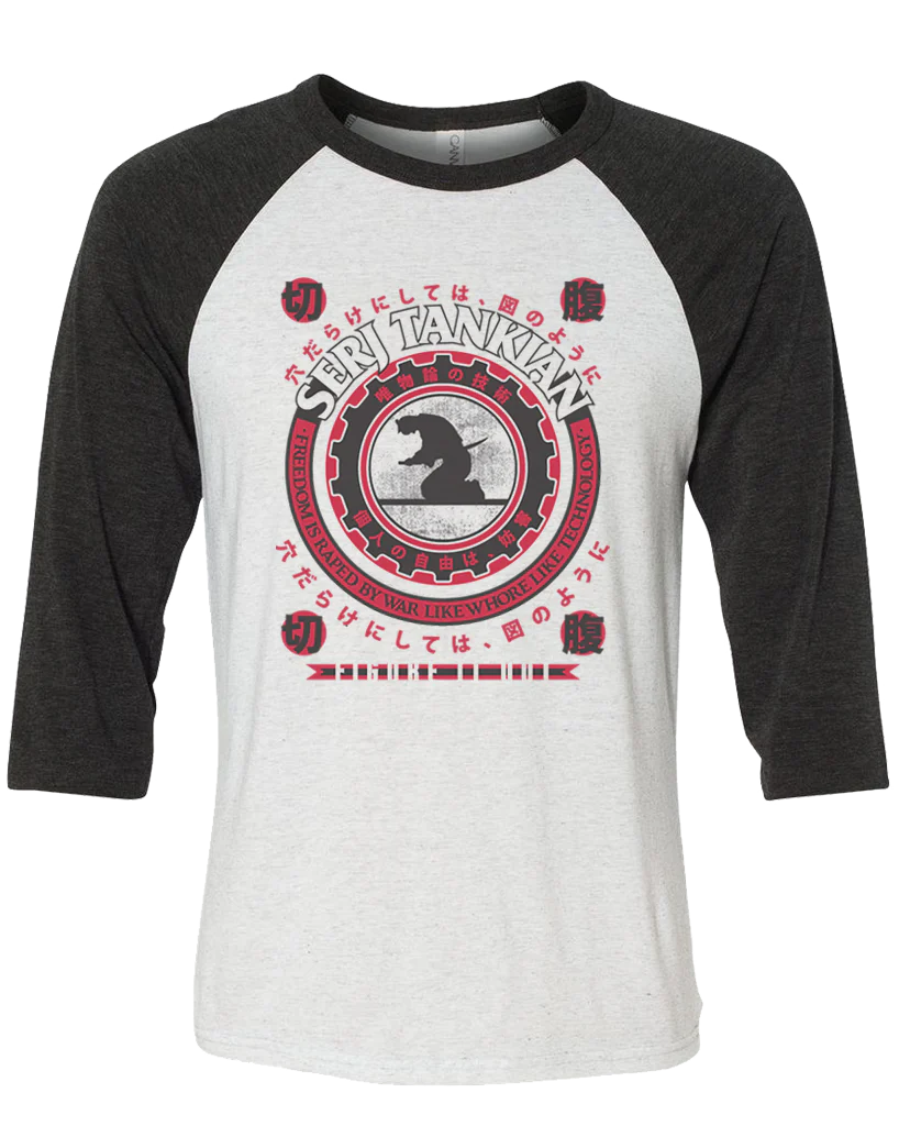 Men's | Samurai Seal | 3/4 Sleeve Baseball Tee - Image 2