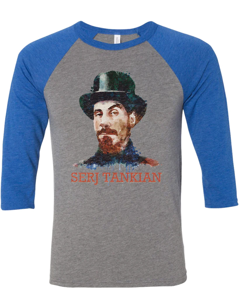 Men's | Watercolor Portrait | 3/4 Sleeve Baseball Tee - Image 4