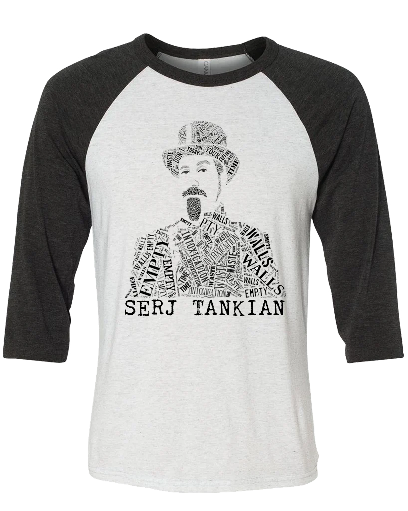 Men's | Empty Walls Lyrical Portrait | 3/4 Sleeve Baseball Tee - Image 3